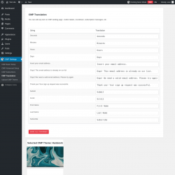 Page screenshot: CMP Settings &rarr; CMP Translation