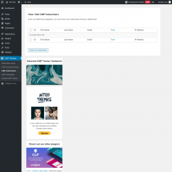 Page screenshot: CMP Settings &rarr; CMP Subscribers