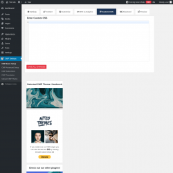 Page screenshot: CMP Settings &rarr; Custom CSS