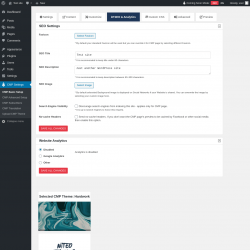 Page screenshot: CMP Settings &rarr; SEO & Analytics
