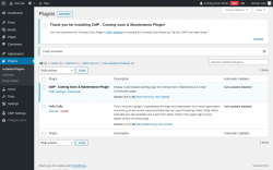 Page screenshot: Plugins &lsaquo; Test site &mdash; WordPress