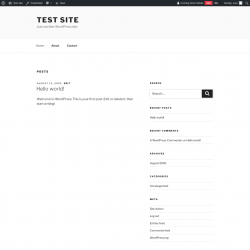 Page screenshot: Test site &ndash; Just another WordPress site