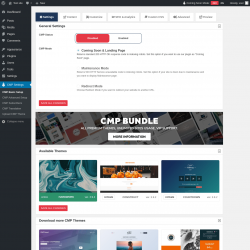 Page screenshot: CMP Settings