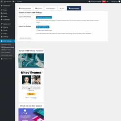Page screenshot: CMP Settings &rarr; CMP Advanced Setup &rarr; Import/Export