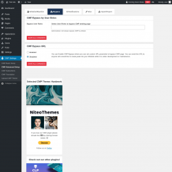 Page screenshot: CMP Settings &rarr; CMP Advanced Setup &rarr; Bypass