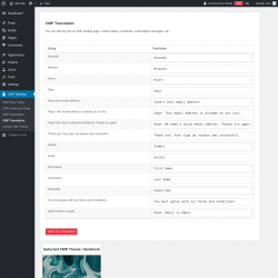 Page screenshot: CMP Settings → CMP Translation