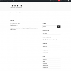 Page screenshot: Test site – Just another WordPress site