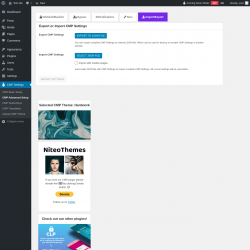 Page screenshot: CMP Settings &rarr; CMP Advanced Setup &rarr; Import/Export
