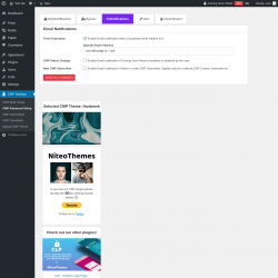 Page screenshot: CMP Settings &rarr; CMP Advanced Setup &rarr; Notifications