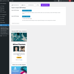 Page screenshot: CMP Settings &rarr; CMP Advanced Setup &rarr; Import/Export