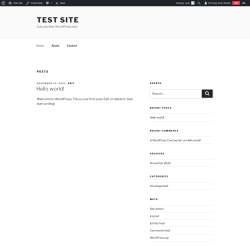 Page screenshot: Test site &ndash; Just another WordPress site