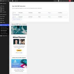 Page screenshot: CMP Settings &rarr; CMP Subscribers