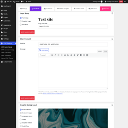 Page screenshot: CMP Settings &rarr; Content