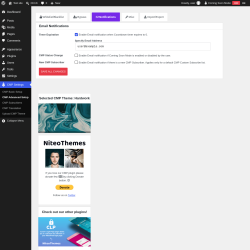 Page screenshot: CMP Settings &rarr; CMP Advanced Setup &rarr; Notifications