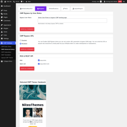 Page screenshot: CMP Settings &rarr; CMP Advanced Setup &rarr; Bypass