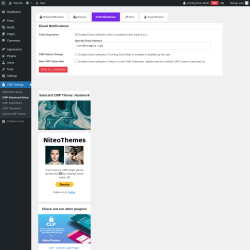 Page screenshot: CMP Settings &rarr; CMP Advanced Setup &rarr; Notifications