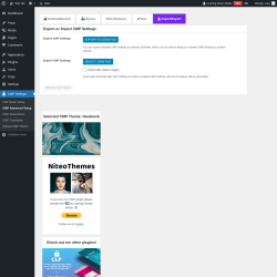 Page screenshot: CMP Settings &rarr; CMP Advanced Setup &rarr; Import/Export