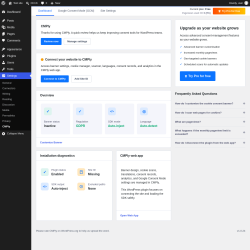 Page screenshot: Settings &rarr; CMPly