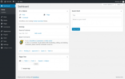 Page screenshot: Dashboard ‹ Test site — WordPress