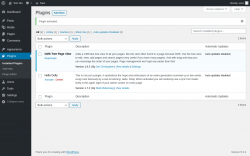Page screenshot: Plugins ‹ Test site — WordPress