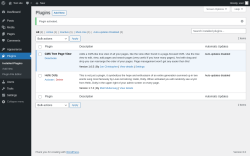 Page screenshot: Plugins ‹ Test site — WordPress