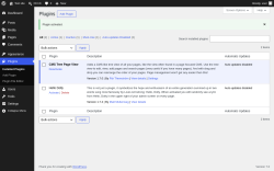 Page screenshot: Plugins &lsaquo; Test site &mdash; WordPress