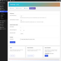 Page screenshot: CMXR &rarr; Settings