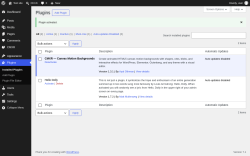 Page screenshot: Plugins &lsaquo; Test site &mdash; WordPress