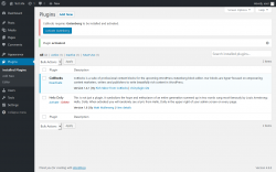 Page screenshot: Plugins ‹ Test site — WordPress