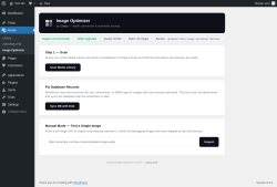Page screenshot: Media &rarr; Image Optimizer
