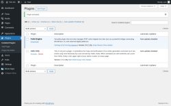 Page screenshot: Plugins &lsaquo; Test site &mdash; WordPress