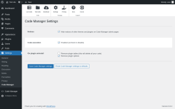 Page screenshot: Settings → Code Manager