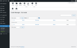 Page screenshot: Code Manager