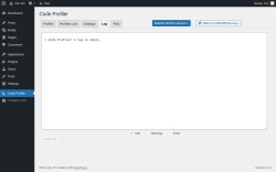 Page screenshot: Code Profiler → Log