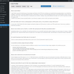 Page screenshot: Code Profiler → FAQ