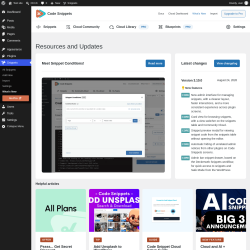 Page screenshot: Snippets &rarr; What&rsquo;s New