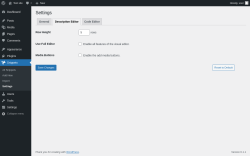 Page screenshot: Snippets &rarr; Settings &rarr; Description Editor