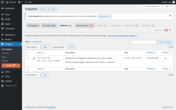Page screenshot: Snippets &rarr; Contenthtml