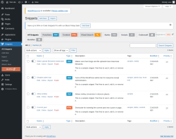 Page screenshot: Snippets