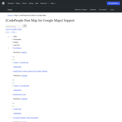 Page screenshot: CodePeople Post Map for Google Maps &rarr; I&rsquo;ve a Question