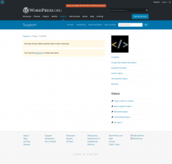 Page screenshot: CodePile → Support Forum