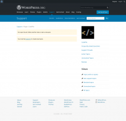 Page screenshot: CodePile → Support Forum