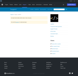 Page screenshot: CodePile → Support Forum