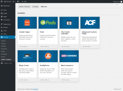 Page screenshot: Settings  &rarr; Admin Columns &rarr; Add-ons