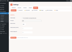 Page screenshot: SEO Content &rarr; Settings