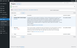 Page screenshot: Plugins &lsaquo; Test site &mdash; WordPress