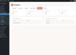 Page screenshot: SEO Content &rarr; Analytics