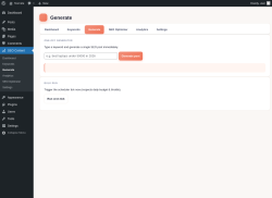 Page screenshot: SEO Content &rarr; Generate