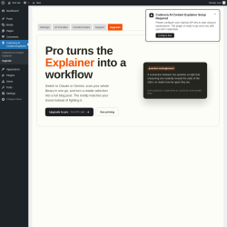 Page screenshot: Codevera AI Content Explainer &rarr; Upgrade
