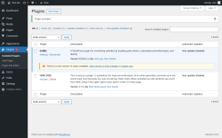 Page screenshot: Plugins &lsaquo; Test site &mdash; WordPress